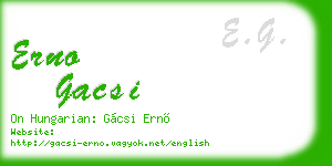 erno gacsi business card
