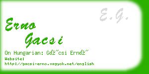 erno gacsi business card